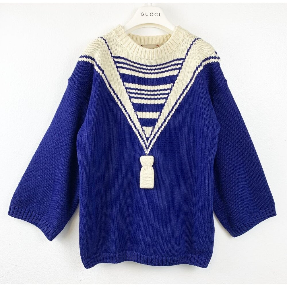 NWT Gucci Kids intarsia-knit sailor jumper Size 12